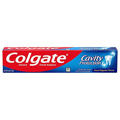 Pasta de dientes Colgate Cavity Protection con flúor, sabor menta excelente, regular, 6 oz.