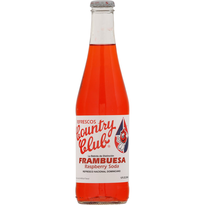 Refresco Country Club Frambuesa 12 fl. oz./Country Club Raspberry Soft Drink .