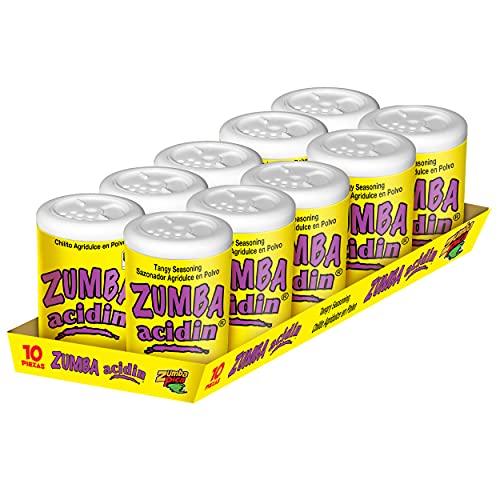 Zumba Acidin, condimento picante 10 Ct. 10,6 onzas. / Zumba Pica Acidin, Sazonador Agridulce Picante en Polvo - 10 Ct. 10,6 onzas.