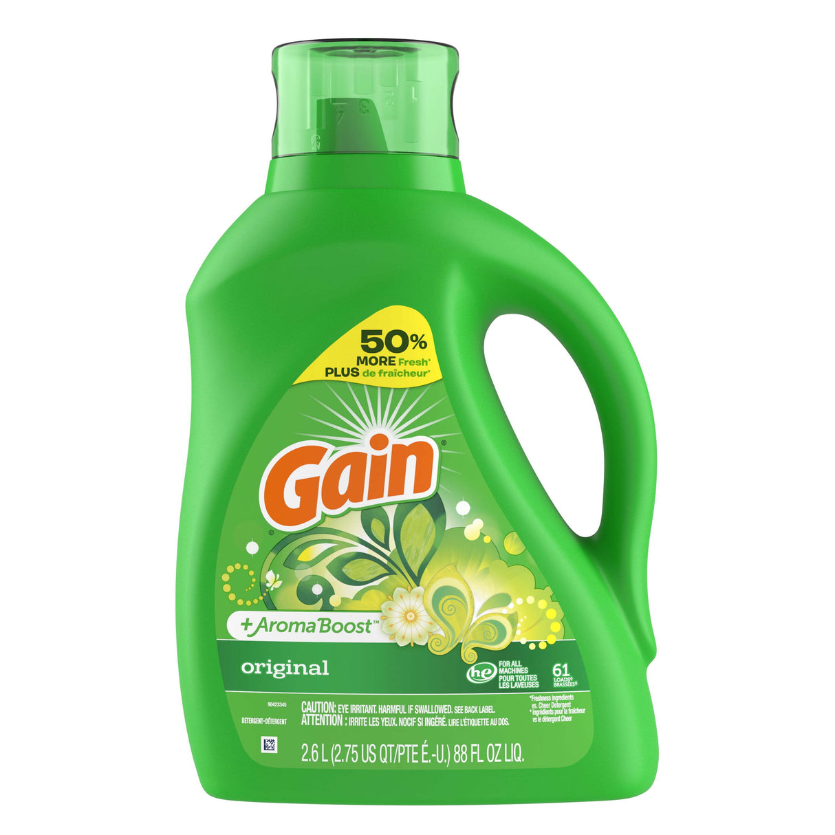 Detergente líquido para ropa Gain, aroma original, / Detergente líquido para ropa Gain, aroma original, 