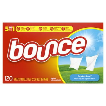 Bounce Fabric Softener Sheets, Outdoor Fresh Scent / Hojas suavizantes de telas