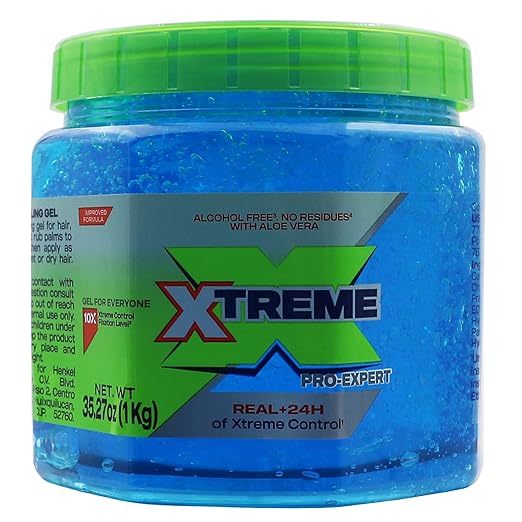 Xtreme Professional Wet Line Gel de peinado extra Hold Azul, 35.26 oz