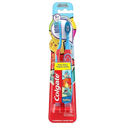 Paquete de dos cepillos de dientes Colgate Pokemon 