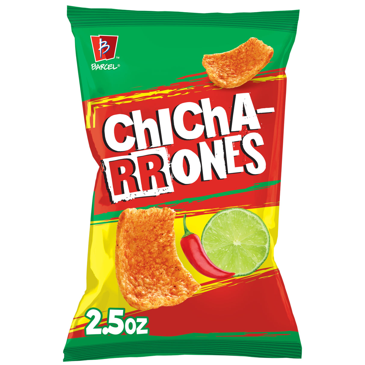 Barcel Chicharrones Chili Pepper and Lime  2.5 oz.