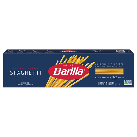 Barilla Espaguetis 454 g Barilla Spaghetti 16 oz - Pasta clásica para platos italianos