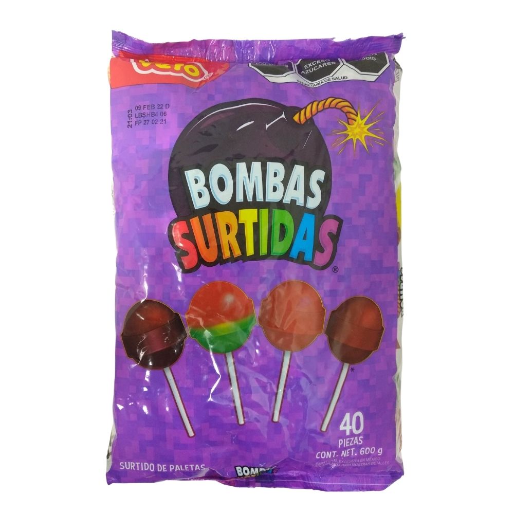 Vero Assorted Bombs - 40 pieces - 600 Grs. / Vero Bombas Surtidas  - 40 piezas - 600 Grs.