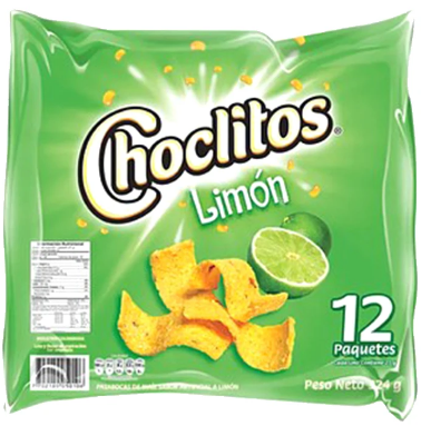 Choclitos Limón paquete de 12.