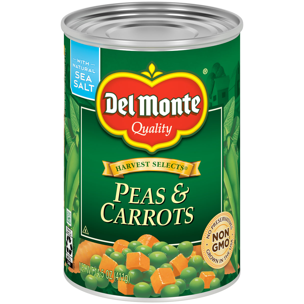 DEL MONTE Verduras enlatadas, guisantes y zanahorias, 14,5 oz / DEL MONTE Vegetales Enlatados, Guisantes y zanahorias 14,5 oz.