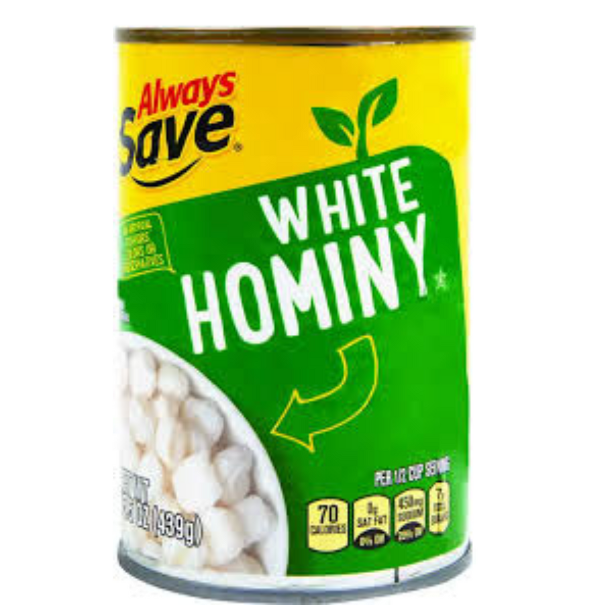 Always Save White Hominy 15.5 Oz / Always Save Maiz Blanco 15.5 Oz