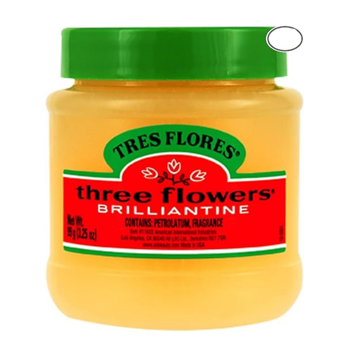 Tres Flores Brillantina Solida 3.25 oz./ Tres Flores de Brillo Sólido