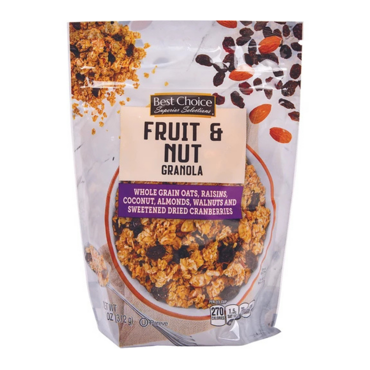 Best Choice Fruit &amp; Nut Granola 11 oz./La mejor elección de frutas y verduras Granola de Nuez