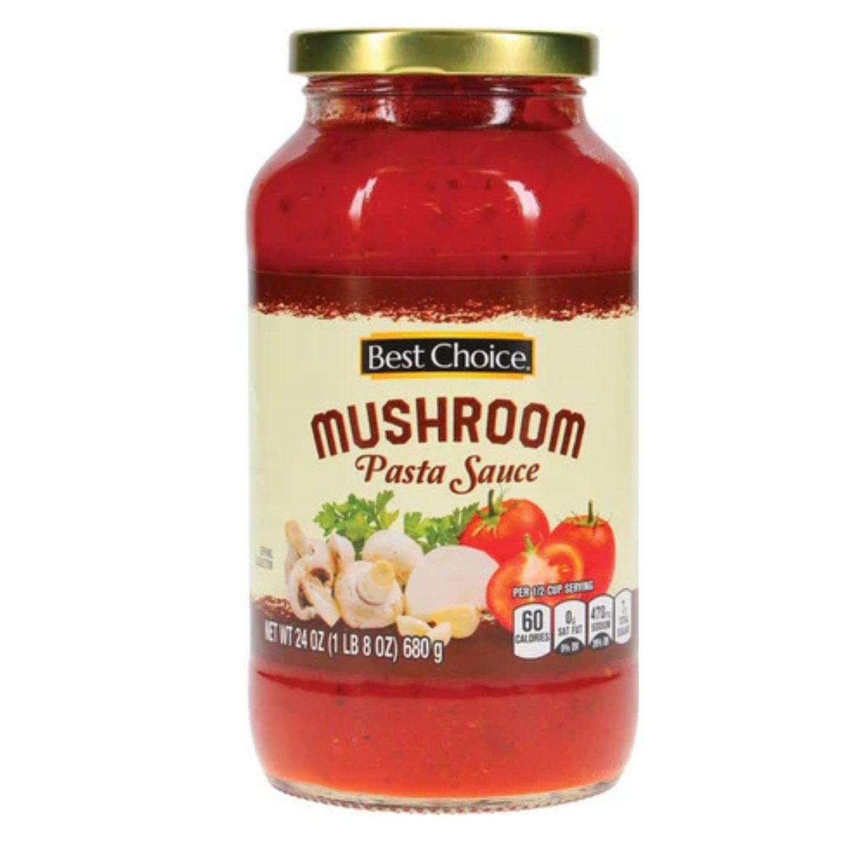 La mejor opción de salsa tradicional para pasta con champiñones (24 oz)