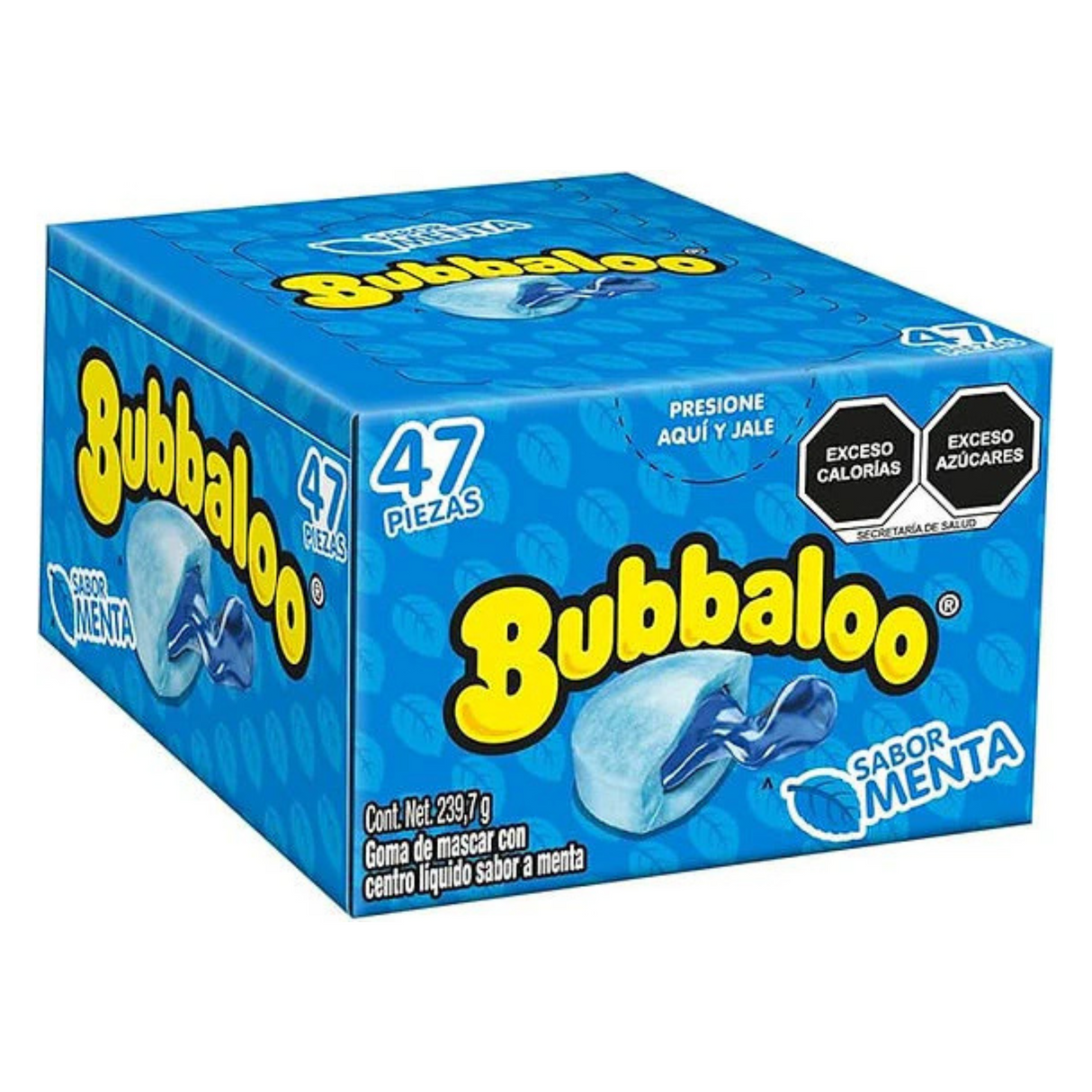 Chicle Bubbaloo Menta 47ud.- 239,7 Grs./ Bubbaloo Chicle Menta 47ud.- 239,7 Grs.