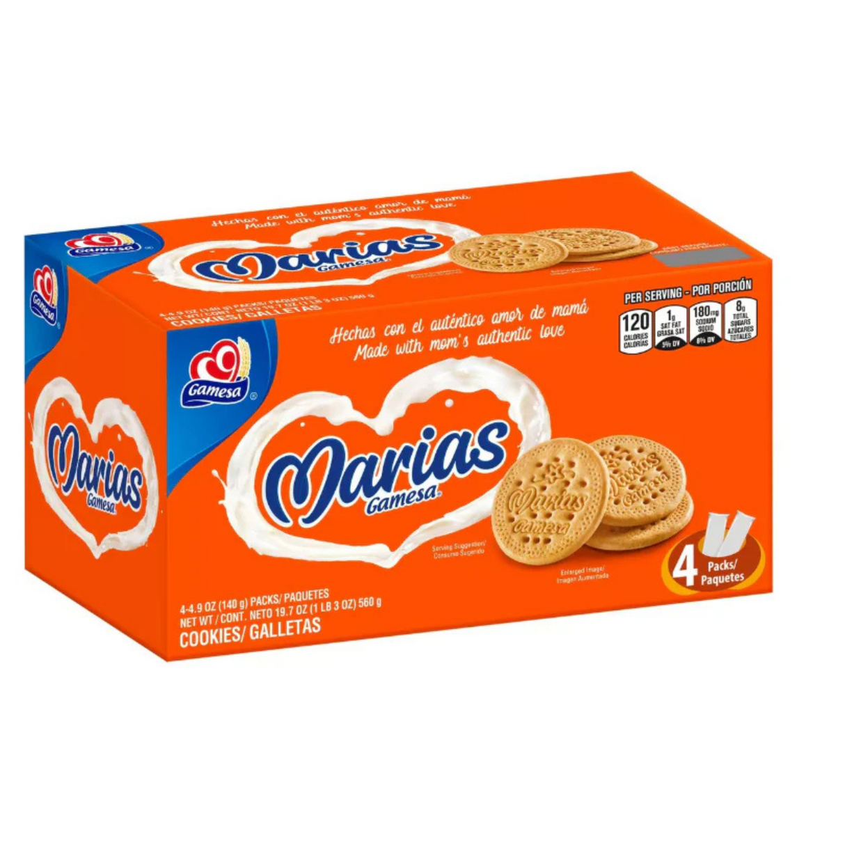 Galletas Marías Gamesa 4ud. / 19,7 onzas. / 560 gr.