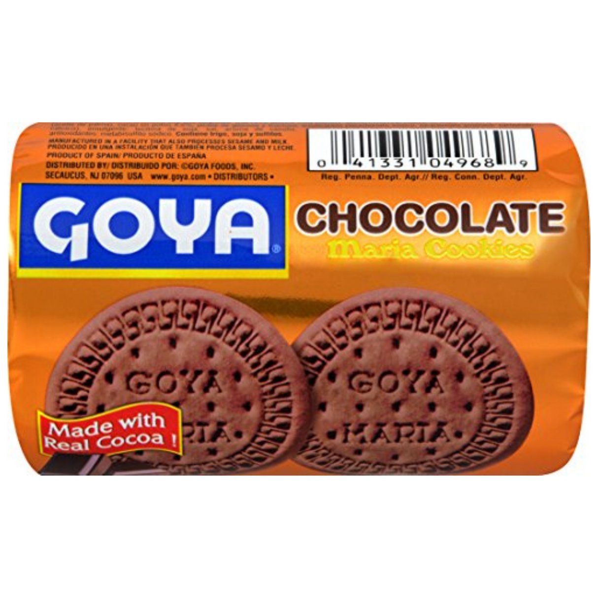Galletas Marías de chocolate Goya de 3,5 oz