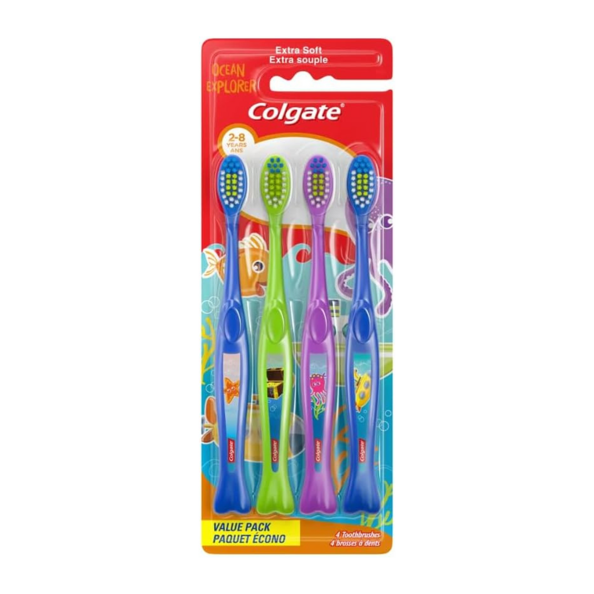 Colgate cepillo de dientes para niños, paquete de 4 Colgate cepillo de dientes para niños 
