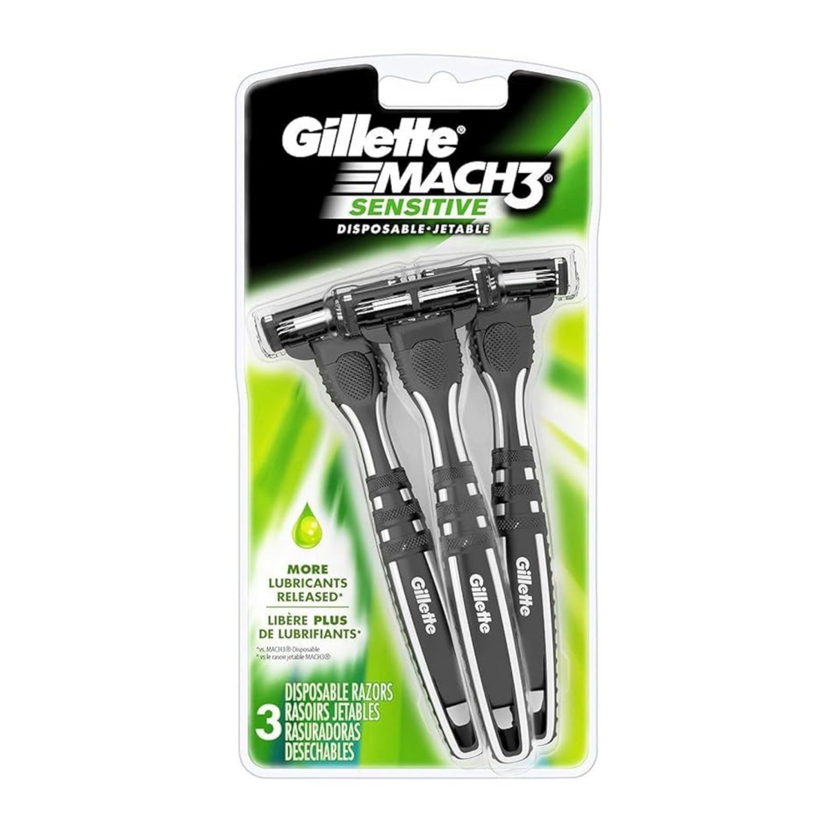 Gillette Mach 3 Sensitive 3 ct. | Gillette Mach 3 Sensible 3 ud.