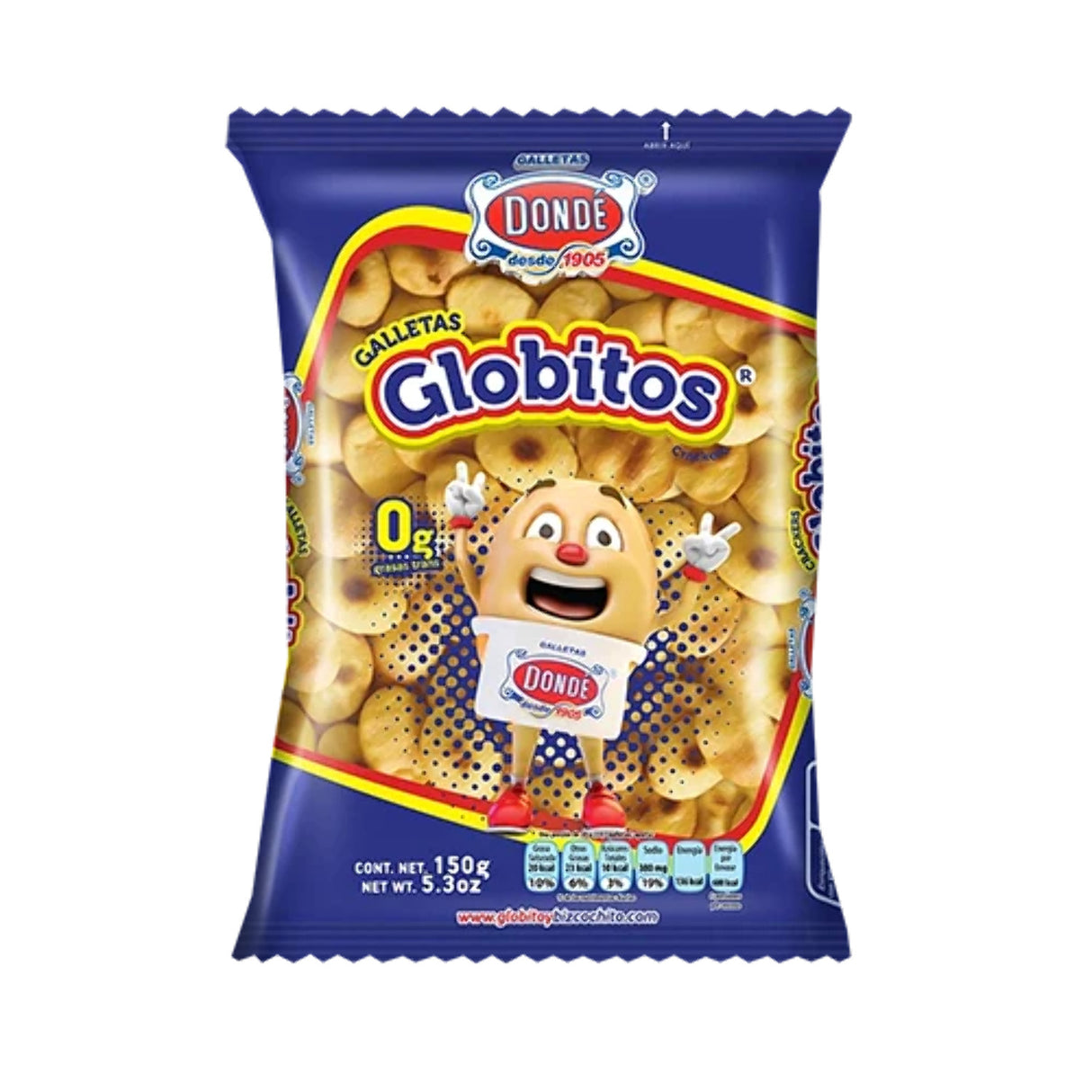 Donde Globitos Snack Crackers Shipper 5.3 oz./150 g.