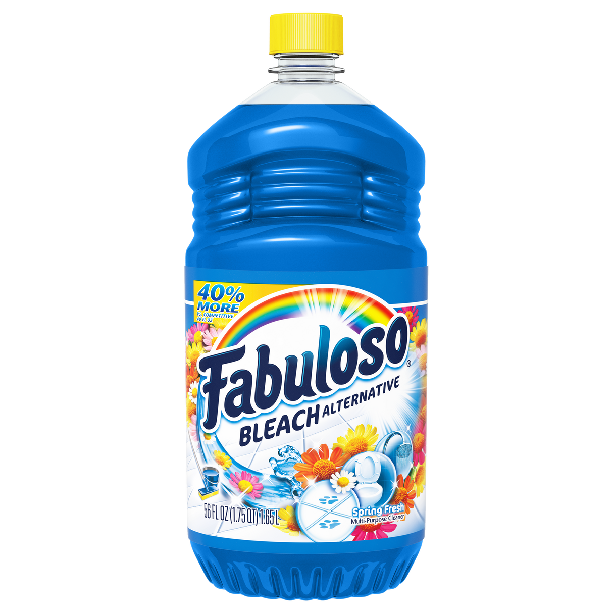 Fabuloso Liquid All Purpose Cleaner with Bleach Alternative, Spring Fresh / Fabuloso Limpiador líquido multiusos con alternativa al blanqueador, Spring Fresh 