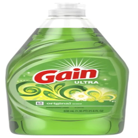 Gain Ultra Dishwashing Liquid Dish Soap, Original Scent / Jabón líquido para platos Gain Ultra, aroma original 