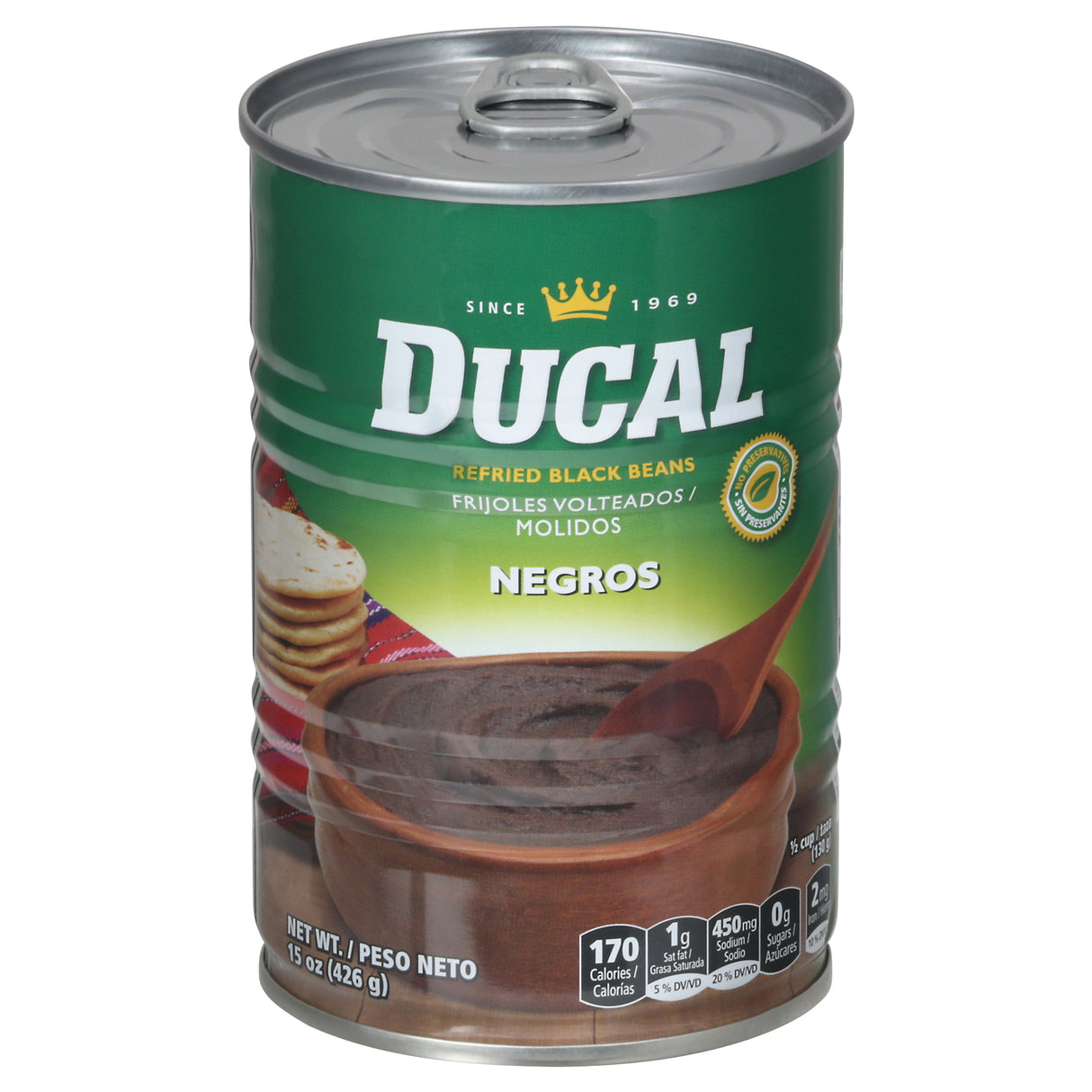 Frijoles Negros Refritos Ducal / Frijoles Negros Refritos Ducal 15oz 