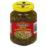 La Costena Diced Jalapeno / La Costena Pimientos Jalapeño Cortados en Cubitos 7.4oz