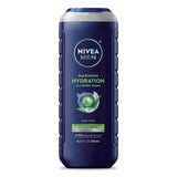 NIVEA MEN Gel de baño de máxima hidratación con aloe vera, botella de 16,9 fl oz / gel de baño de máxima hidratación con aloe vera 