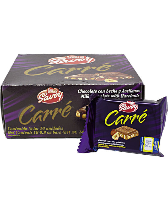 Chocolate y avellanas Savoy Carre, 16 unidades/14,1 oz.