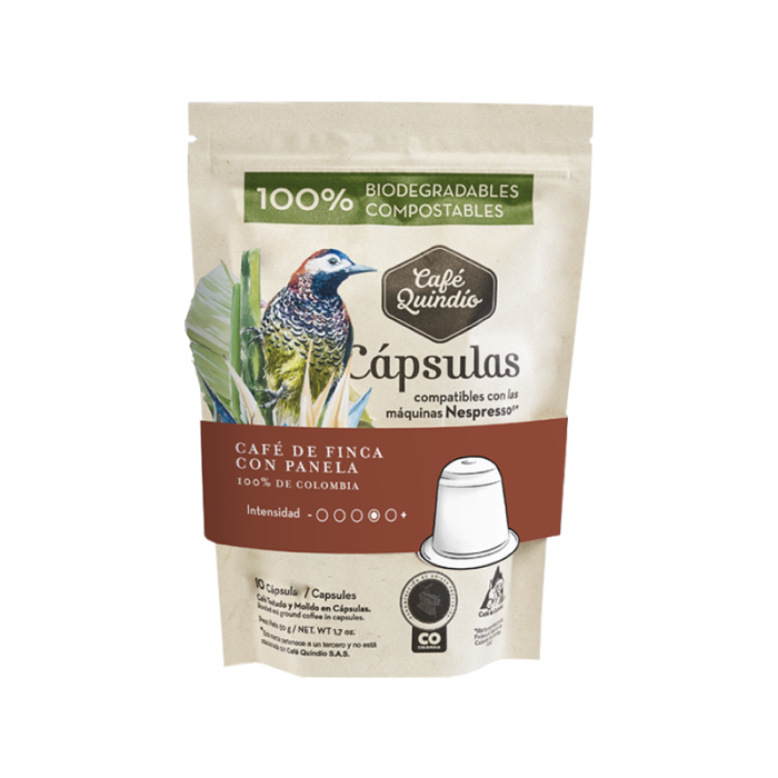 Cafe Quindio Finca Coffee with Panela 10 ct.