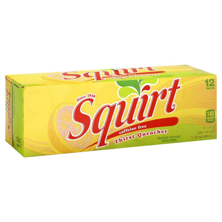 Squirt Citrus Cool Paquete de 12 / Latas de 12 onzas líquidas / 144 onzas líquidas de 12 onzas