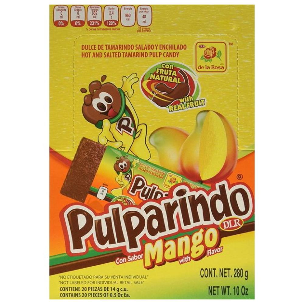 De La Rosa Pulparindo Mango - 20pcs - 10 Oz./ De La Rosa Pulparindo Mango - 20pcs - 10 Oz.