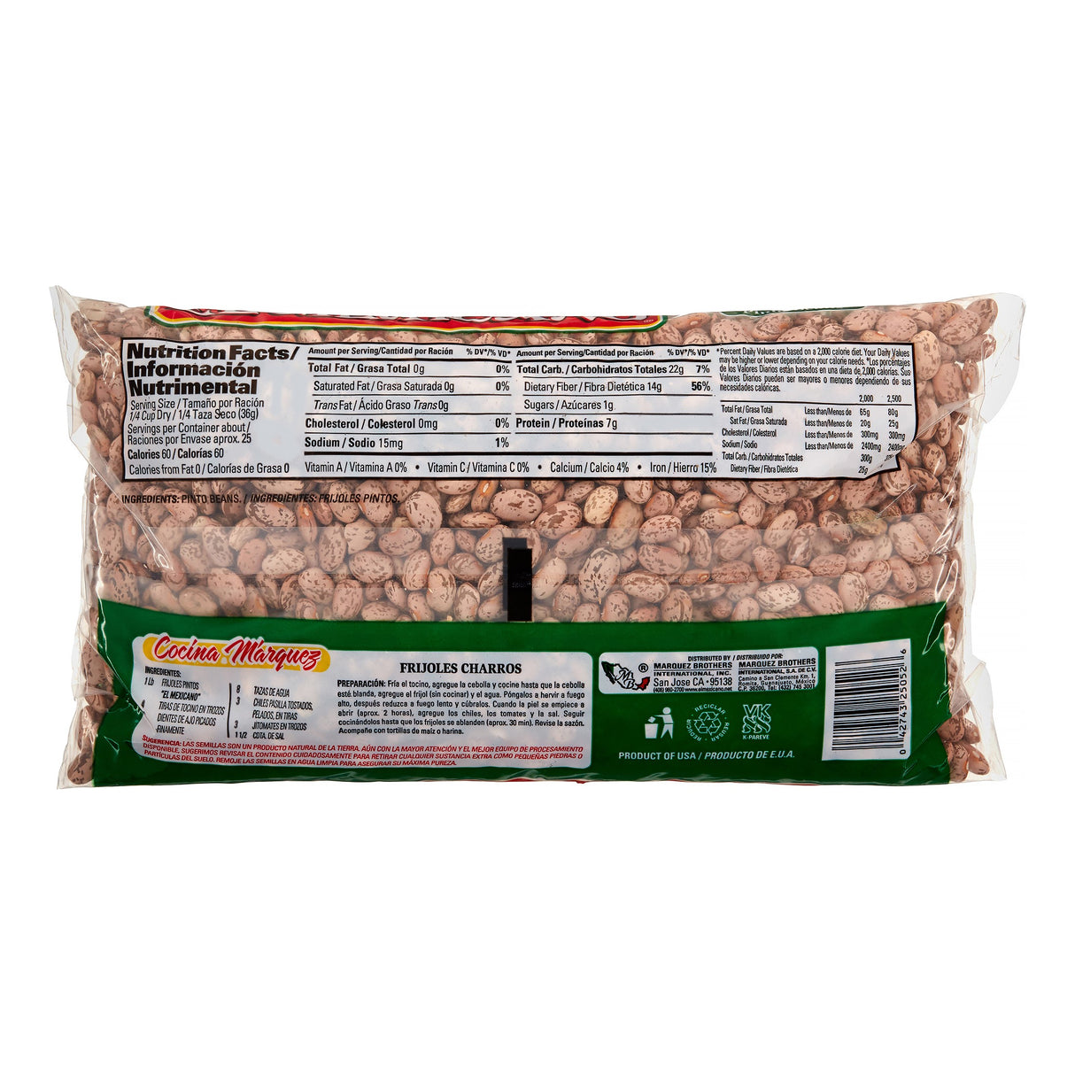 El Mexicano, Pinto Beans, 2 lb / El Mexicano, Frijoles Pintos, 2 lb