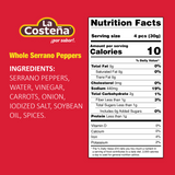 La Costeña Pimientos Serranos / La costeña Pimientos Serranos 12oz