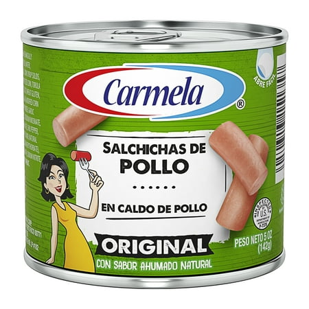 Salchicha vienesa de pollo original Carmela, 5 oz.
