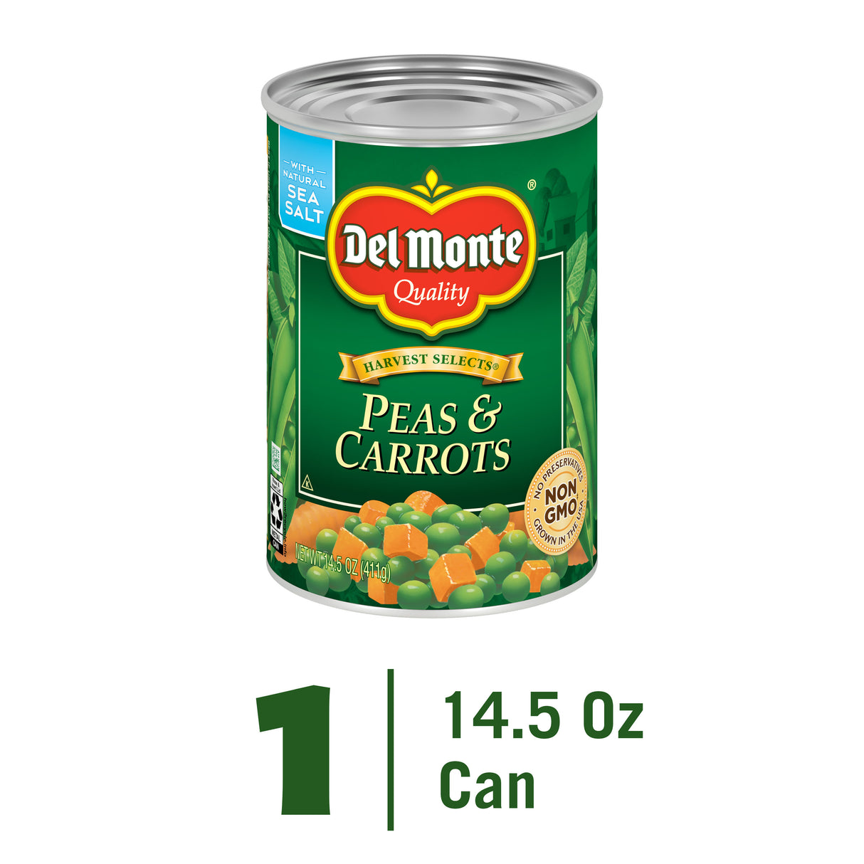 DEL MONTE Verduras enlatadas, guisantes y zanahorias, 14,5 oz / DEL MONTE Vegetales Enlatados, Guisantes y zanahorias 14,5 oz.
