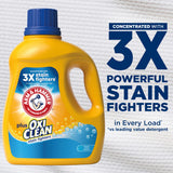 ARM &amp; HAMMER Stain-Resistant Liquid Laundry Detergent / Detergente Líquido para Ropa Antimanchas OxiClean, Aroma Fresco, 