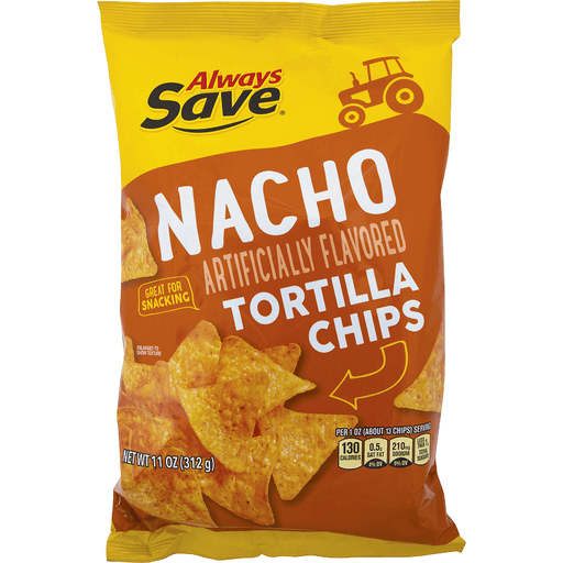 Always Save Nacho Tortilla Chips 11 oz./ Siempre guarde chips de tortilla Nacho