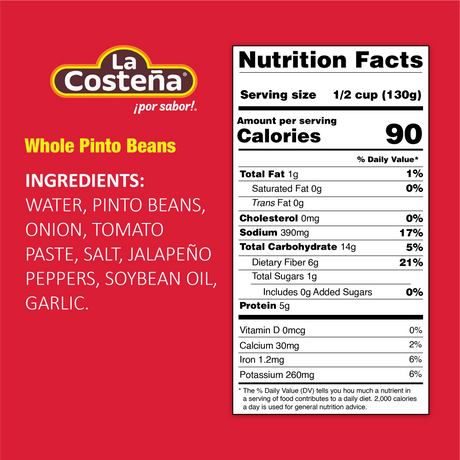 Frijoles Pintos Enteros La Costeña 19.75 oz./ Frijoles Pintos Enteros La Costeña 19.75 oz