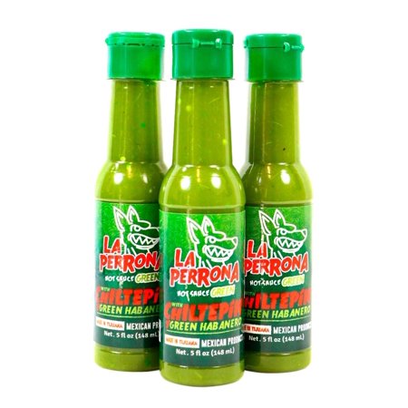 La Perrona Hot Sauce Green with Chiltepin 5 oz. / 148 ml.