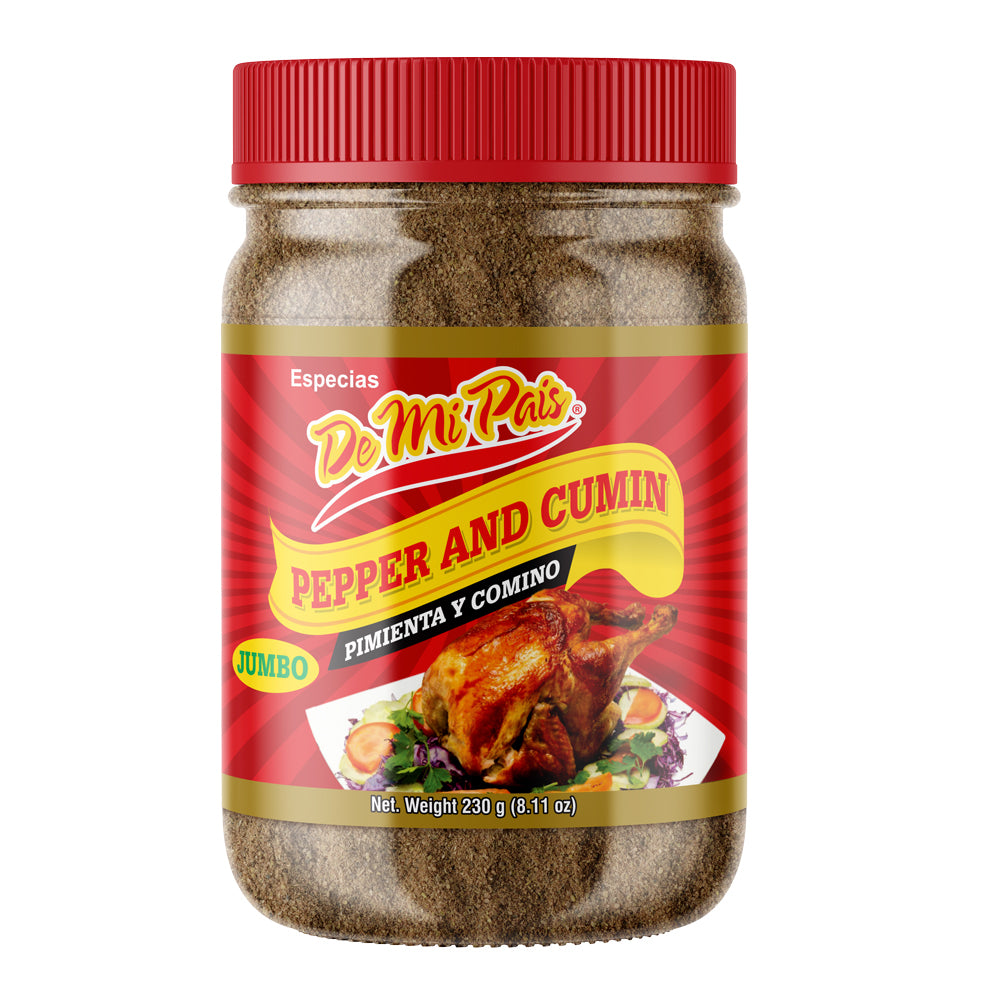 De Mi Pais Pimienta y Comino Jumbo 8.11oz / Jumbo Pepper and Comin 8.11oz