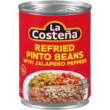 Frijoles pintos refritos La Costeña con chiles jalapeños / La Costeña Frijoles Pintos Refritos con Jalapeño