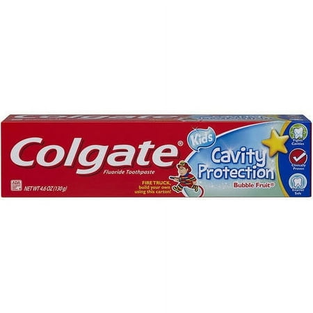 Pasta de dientes Colgate Kids con protección contra caries Bubble Fruit, 4,6 oz.