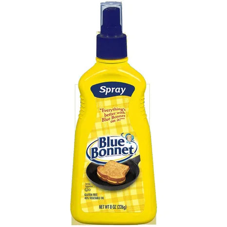 Aceite vegetal en aerosol Blue Bonnet de 8 onzas/Spray de aceite vegetal Blue Bonnet