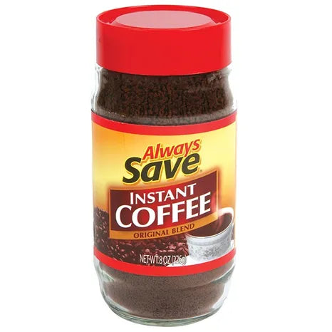 Always Save Instant Coffee 8 oz./Guarde siempre el café instantáneo