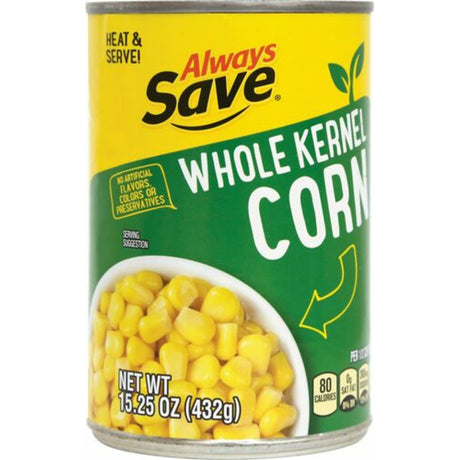 Always Save Maíz en Grano Entero 15.25 oz./ Always Save Maíz en Grano Entero 15.25 oz.