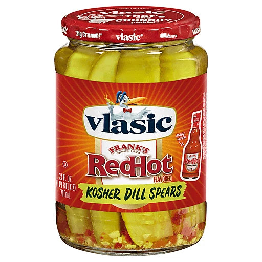 Vlasic Kosher Dill Spears, Red Hot Flavored 24 Fl Oz