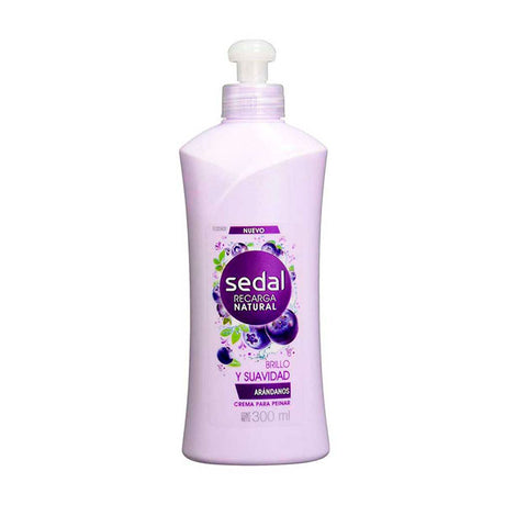Sedal Recharge Natural Blueberry Styling Cream/ Recarga Natural Crema Para Peinar Arándanos 300ml 